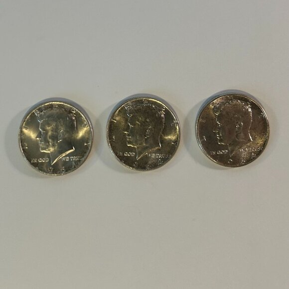 3 RARE 1964 Silver Kennedy Half Dollar Proof Coins | Accented Hair | 3 Coin Set - Picture 1 of 4